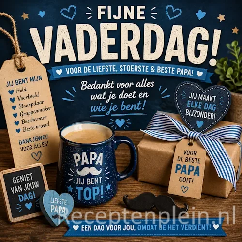 Vaderdag recepten op een rustieke houten tafel met barbecue gerechten en stoere snacks.
