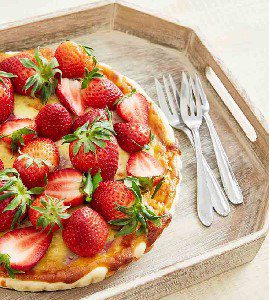 Aardbeien-mascarpone taart