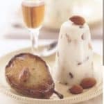 Amandel pudding met gebakken peer