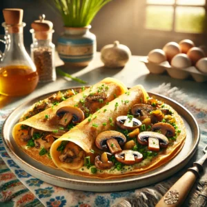 Bieslookflensjes met Paddenstoelenvulling