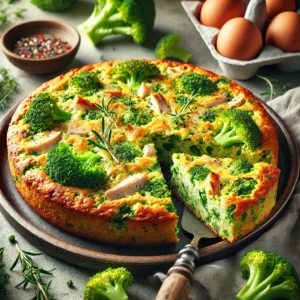 Broccoli-Koek met Kip en Kruiden