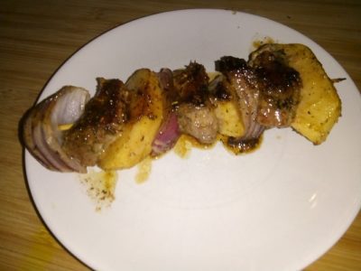 Eendenborstspies met appel