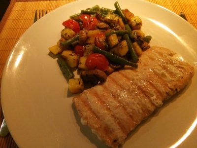 Gegrilde zalm op zijn Parijs