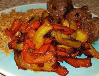 Gekarameliseerde paprika
