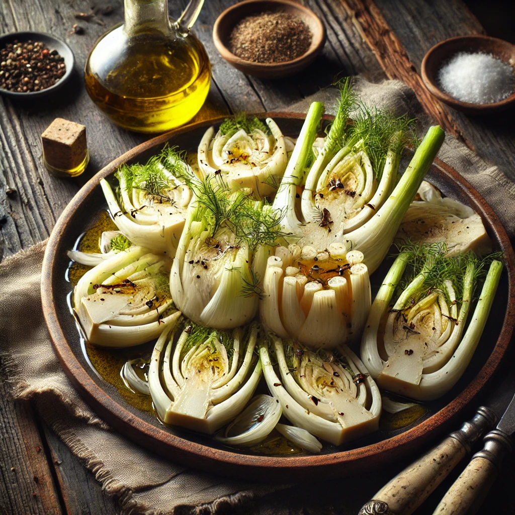 Gekookte Venkel met Olijfolie en Balsamico
