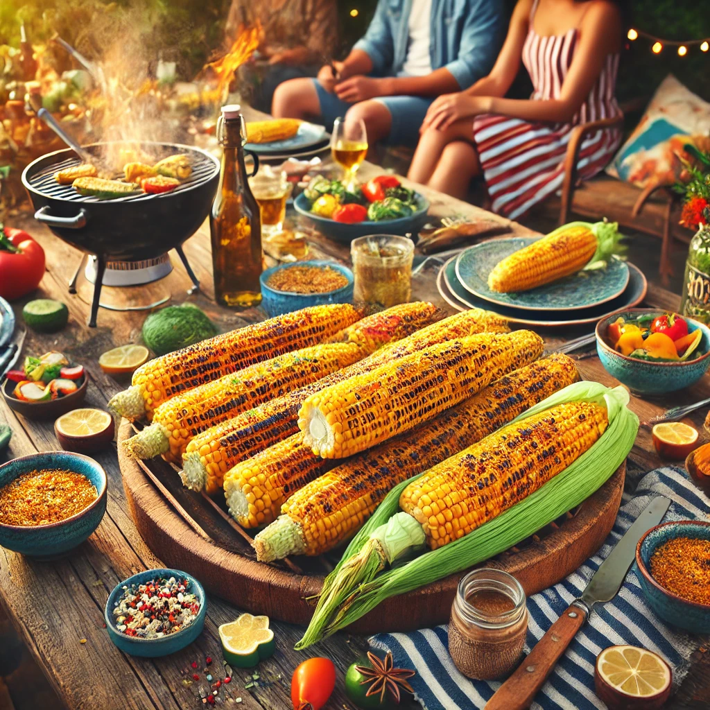 Gekruide Maïskolven van de BBQ