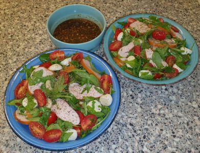 Gerookte Kip- Mozzarella salade a la Sandra