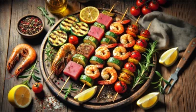 Gevarieerde Visspiesen op de BBQ