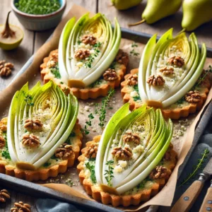 Goudbruine Witloftaartjes met Stilton en Walnoten