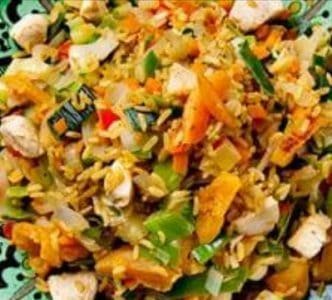 Groentepilaf met kip