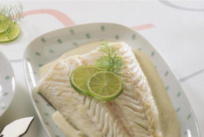 Kabeljauwfilet met mosterdsaus