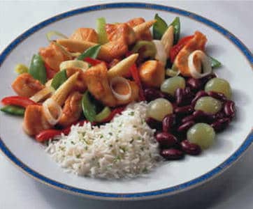 Kipfilet met paprika en peultjes