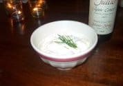 Knoflooksaus met Creme Fraiche