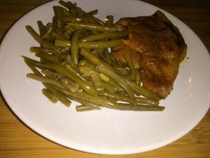 Lamskotelet met ras-el-hanout en sperziebonen