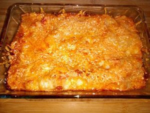 Lasagne van kip en champignons