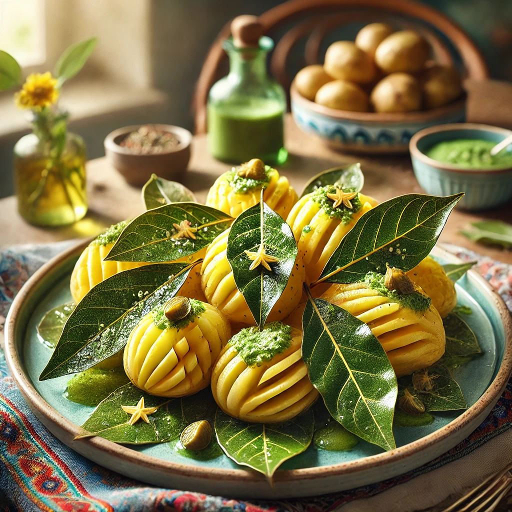 Laurier Aardappelen met Groene Saus