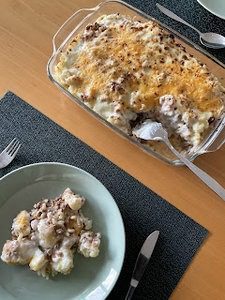 Macaroni met bloemkool uit de oven