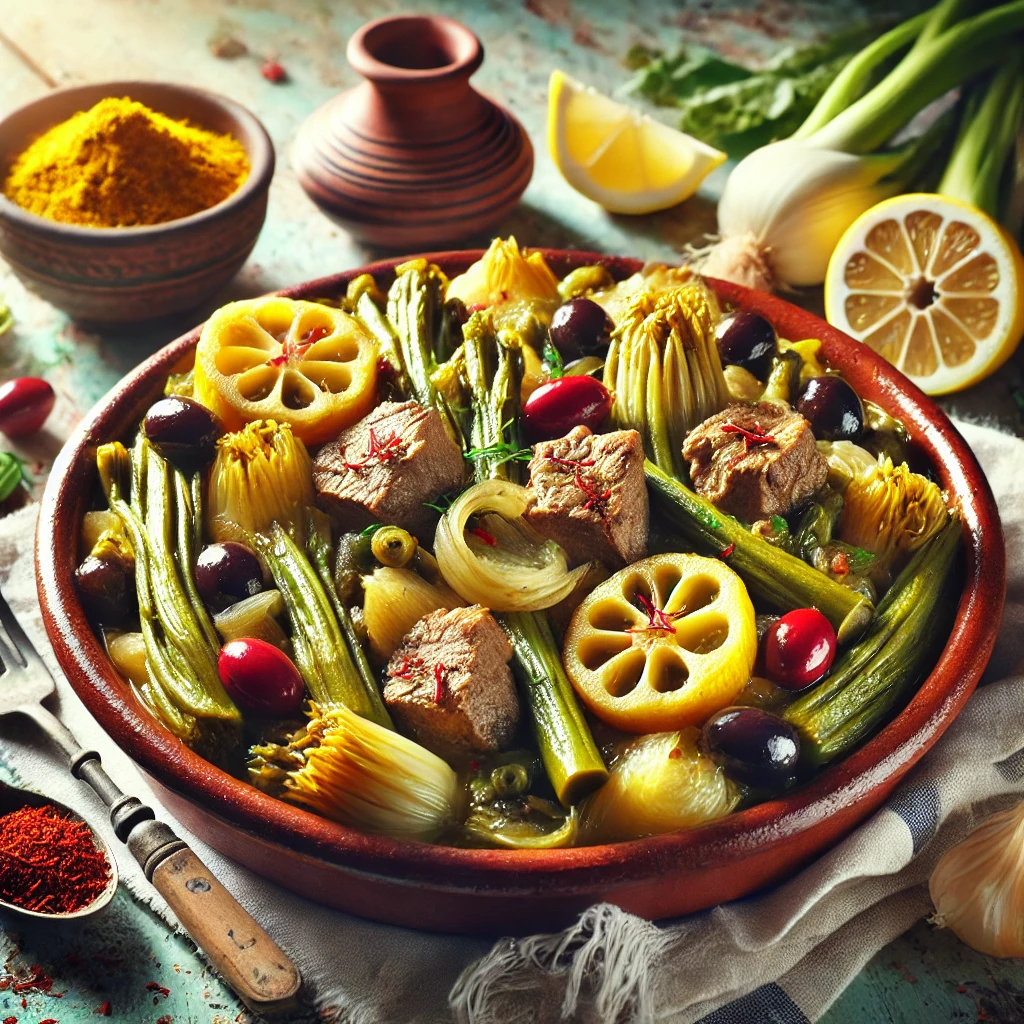 Marokkaanse Tajine met Kalfsvlees en Kardoen