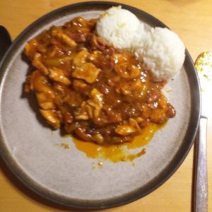 Mexicaanse kip met pandanrijst
