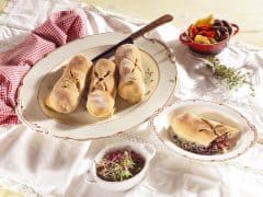 Mini-pizzastrudels met vegetarische vulling