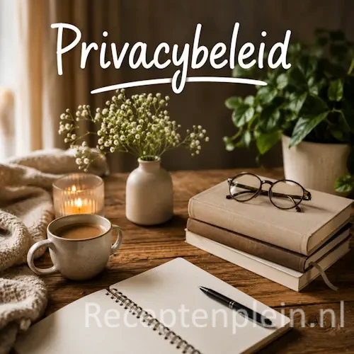 Privacybeleid met documenten, computer en gegevensbescherming op een bureau