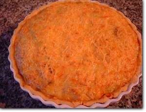 Quiche met prei en champignons