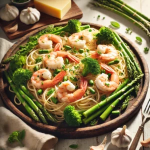 Romige Spaghetti met Garnalen en Asperges