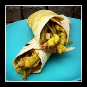 Roti Wraps met Katjang Pedis saus