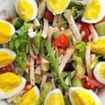 Salade met gerookte kip en ei