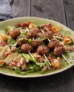 Salade met krokante feta & Breydelspek van lam met citroengras