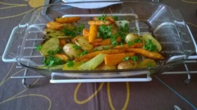 Wortelen uit de oven met sinaasappelsap