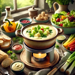 Zomerse kaasfondue