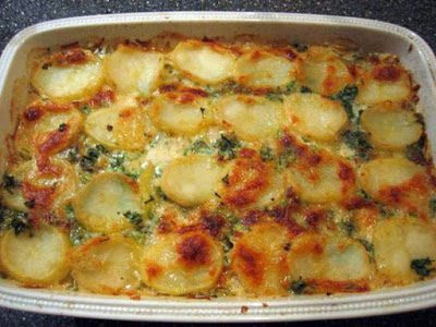Aardappelgratin à la Normandië