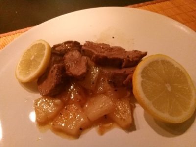Eendenborstfilet met ananas