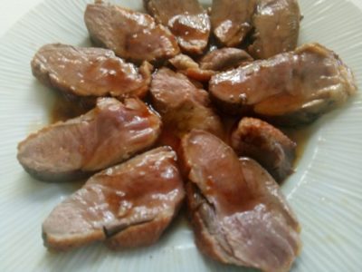 Eendenborstfilet met honing en sherryazijn