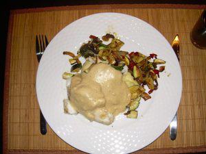 Kabeljauw met mosterd-aardappelpuree
