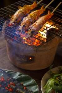 Garnalenspiesjes met Pittige Chilisaus