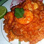 Jambalaya met garnalen en kip