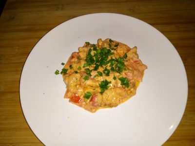 Kip in tomaten-crèmesaus