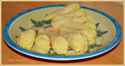 Rotolini con purè di patate e sedano rapa