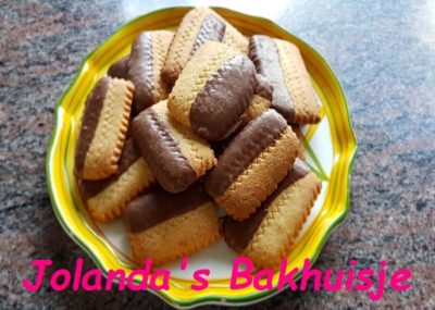 Koekjes met chocolade dip