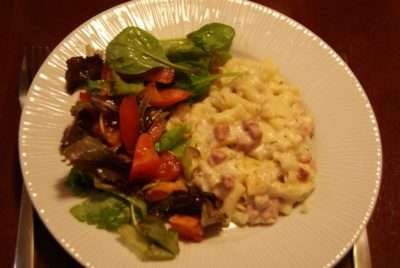Macaroni met ham en kaas