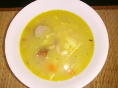 Minestrone met gerookte spekjes