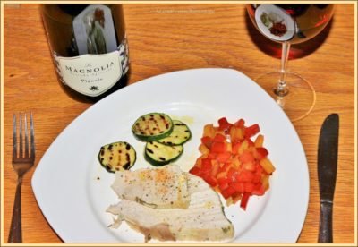 kalkoen met courgette en paprika