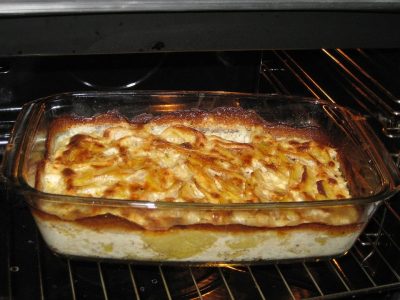 Aardappelgratin met ansjovis
