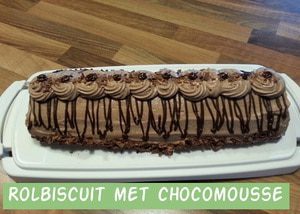 Rolbiscuit met Chocomousse