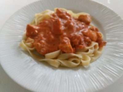 Romige franse kip pasta