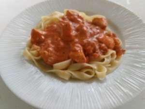 Romige franse kip pasta