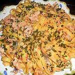 Tagliatelle met zalm