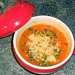 Tomaten courgettesoep
